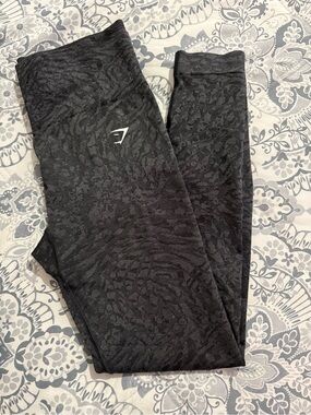 Gymshark Black Charcoal Textured Seamless Leggings